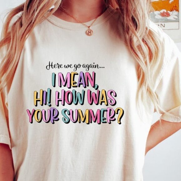 Tops - Here We Go Again Shirt, Back To School Teacher T-shirt